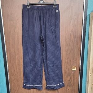 Tommy Hilfiger Size L Navy and Red Stripes Wide Leg Pajama Pant